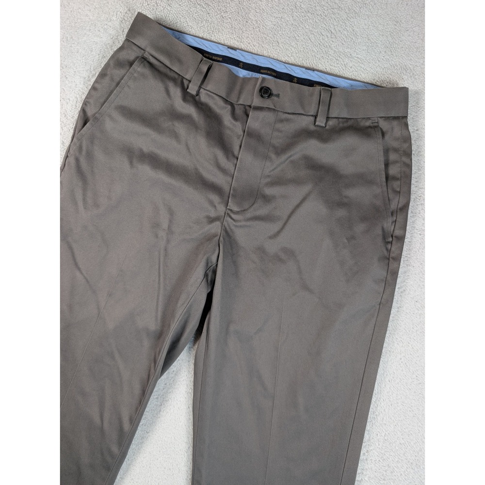 Brooks Brothers Milano Fit Advantage Chino Stretch Pants Grey Mens 31x32